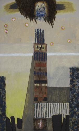 Zbigniew-Cebula-Wieloryb-w-Katedrze-Gora-olej-akwarela-na-plotnie-135x81-2016-2018r.